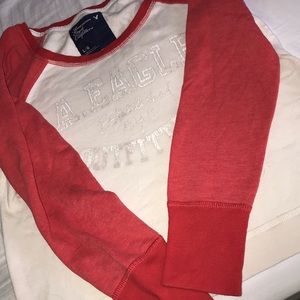 Cream & orange Sweatshirt/crew neck/pullover